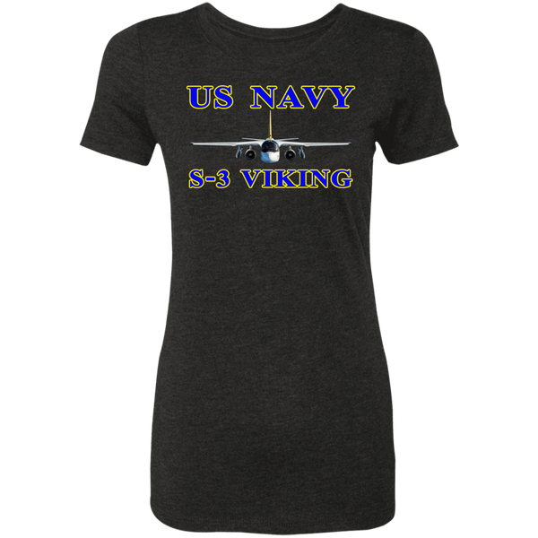 US Navy S-3 1 Ladies' Triblend T-Shirt