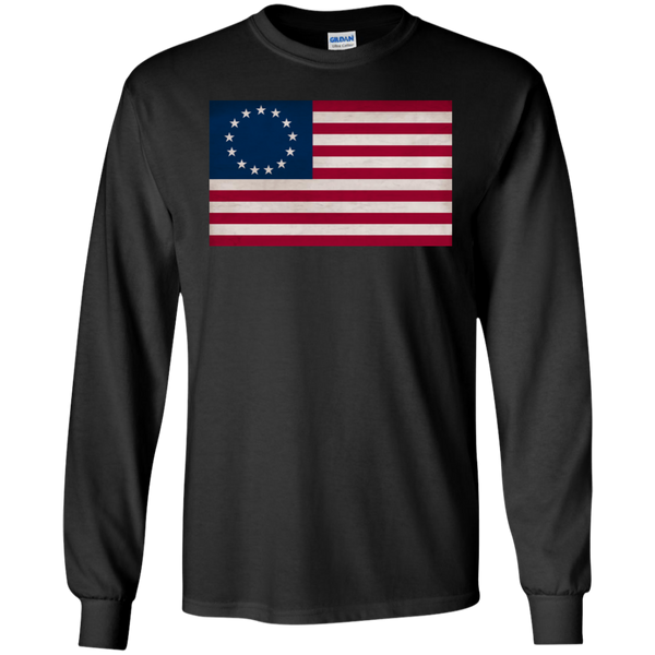 Betsy Ross Flag LS Cotton Ultra T-Shirt