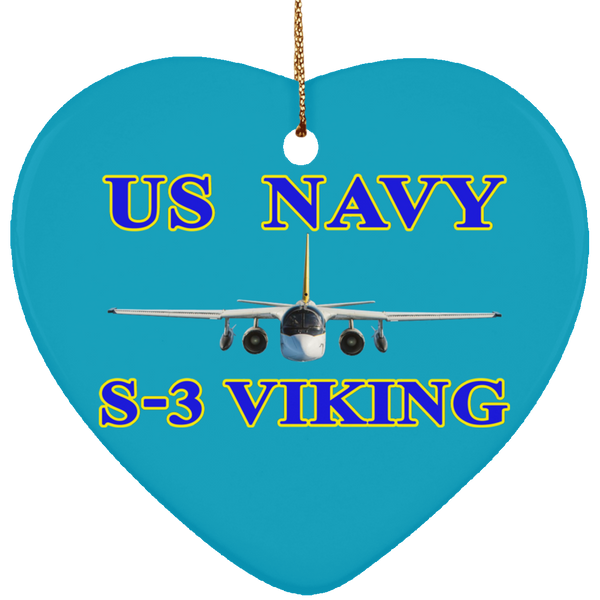 US Navy S-3 1 Ornament - Heart