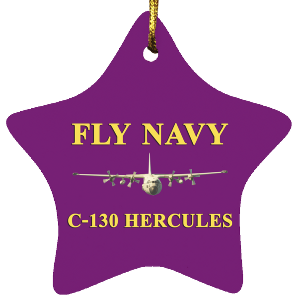 Fly Navy C-130 3 Ornament Ceramic - Star