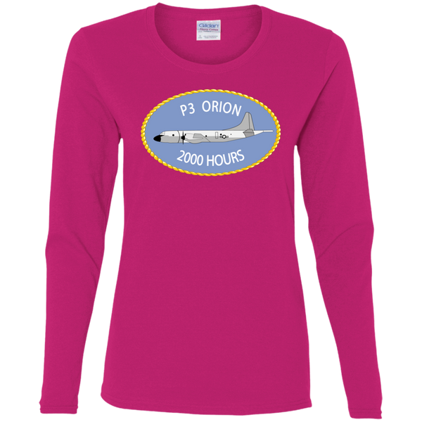 P-3 Orion 9 2000 Ladies' Cotton LS T-Shirt