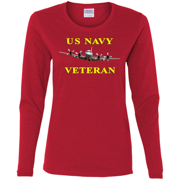 P-3C 1 Vet 2 Ladies' Cotton LS T-Shirt