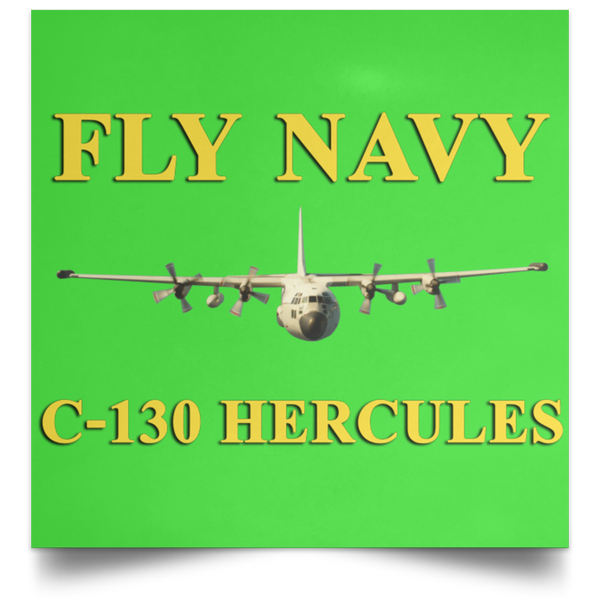 Fly Navy C-130 3 Poster - Square