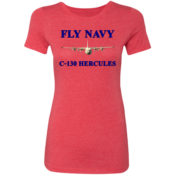 Fly Navy C-130 1 Ladies' Triblend T-Shirt