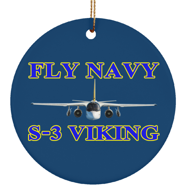 Fly Navy S-3 1 Ornament – Circle