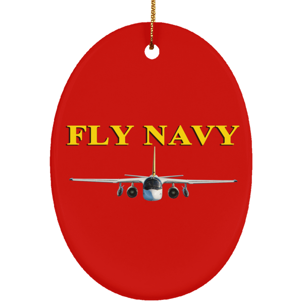 Fly Navy S-3 4 Ornament - Oval