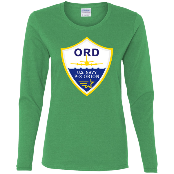 P-3 Orion 3 ORD Ladies' Cotton LS T-Shirt