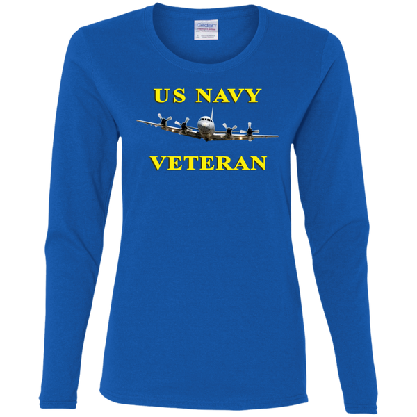 P-3C 1 Vet 2 Ladies' Cotton LS T-Shirt