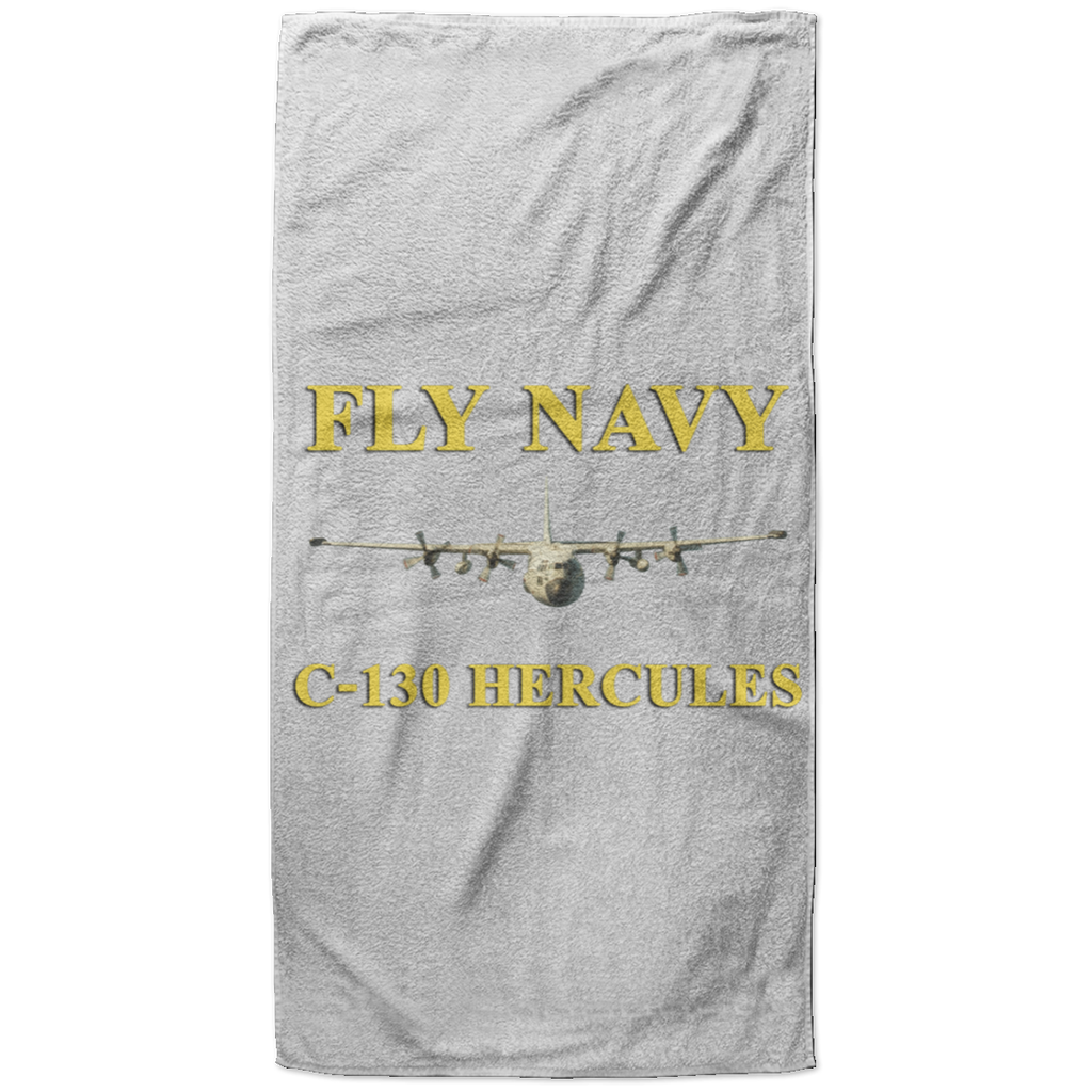 Fly Navy C-130 3 Beach Towel - 37x74