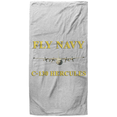 Fly Navy C-130 3 Beach Towel - 37x74