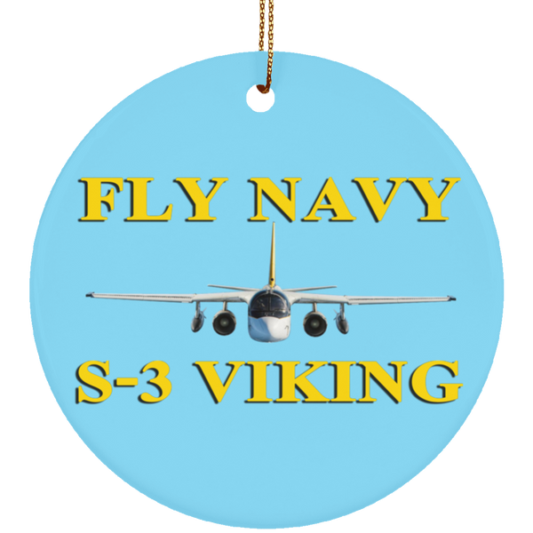 Fly Navy S-3 3 Ornament – Circle