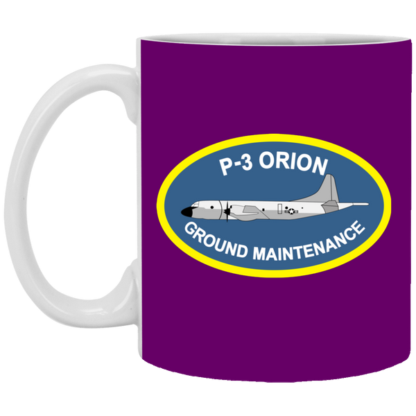 P-3 Orion 4 Ground Maint White Mug - 11oz