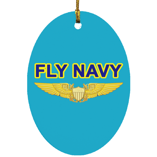 Fly Navy NFO Ornament - Oval