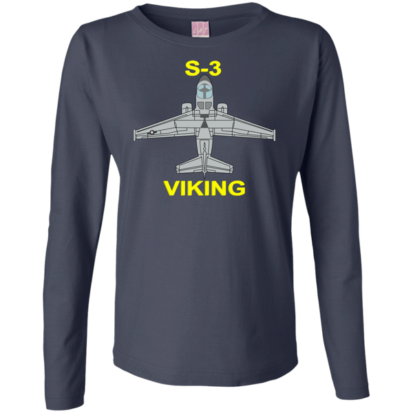 S-3 Viking 11 Ladies' LS Cotton T-Shirt