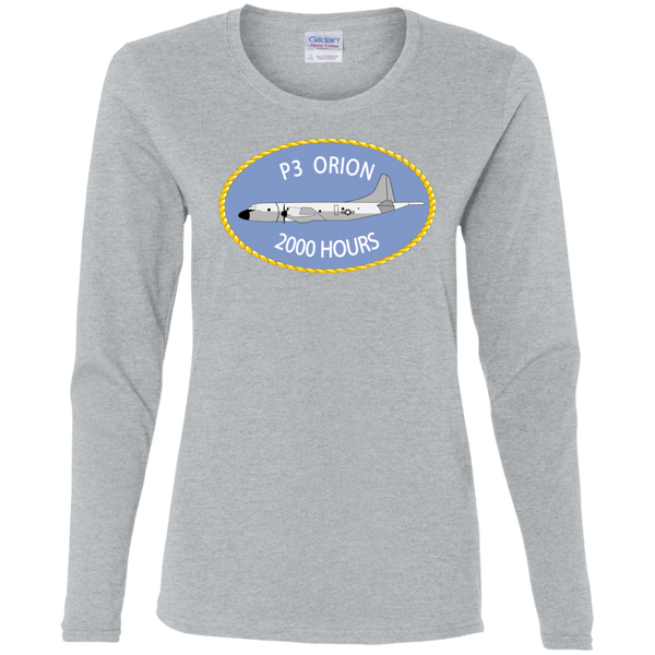 P-3 Orion 9 2000 Ladies' Cotton LS T-Shirt