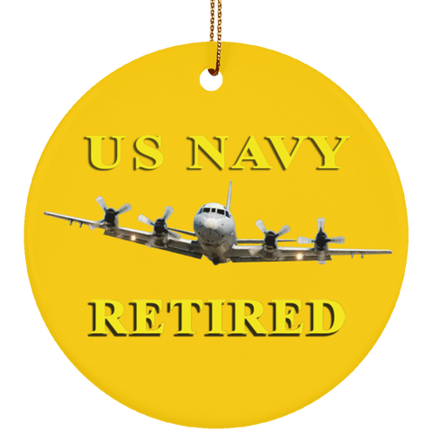 Navy Retired 1 Ornament – Circle