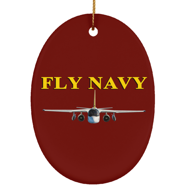 Fly Navy S-3 4 Ornament - Oval