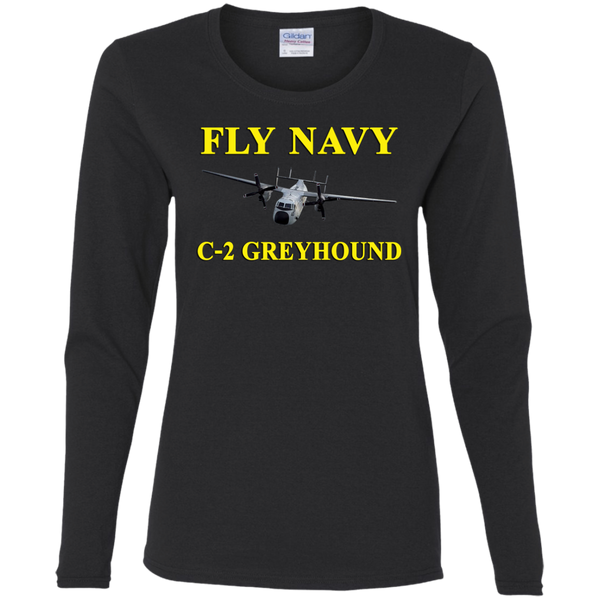 Fly Navy C-2 3 Ladies' Cotton LS T-Shirt