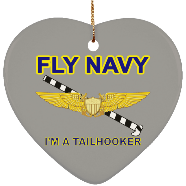 Fly Navy Tailhooker 3 Ornament - Heart