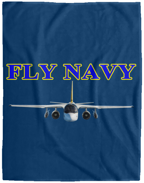 Fly Navy S-3 2 Blanket - Velveteen Micro Fleece Extra Large