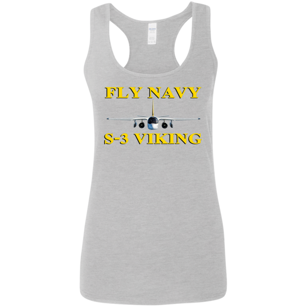 Fly Navy S-3 3 Ladies' Softstyle Racerback Tank