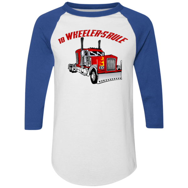 Trucker 18 Wheeler 1 Colorblock Raglan Jersey