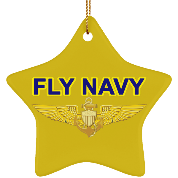 Fly Navy Aviator Ornament - Star