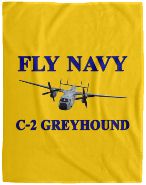 Fly Navy C-2 1 Blanket - Cozy Plush Fleece Blanket - 60x80