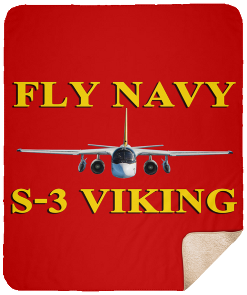 Fly Navy S-3 3 Blanket - Fleece Sherpa Large