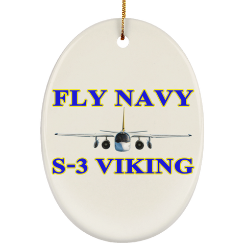 Fly Navy S-3 1 Ornament - Oval