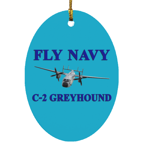 Fly Navy C-2 1 Ornament - Oval