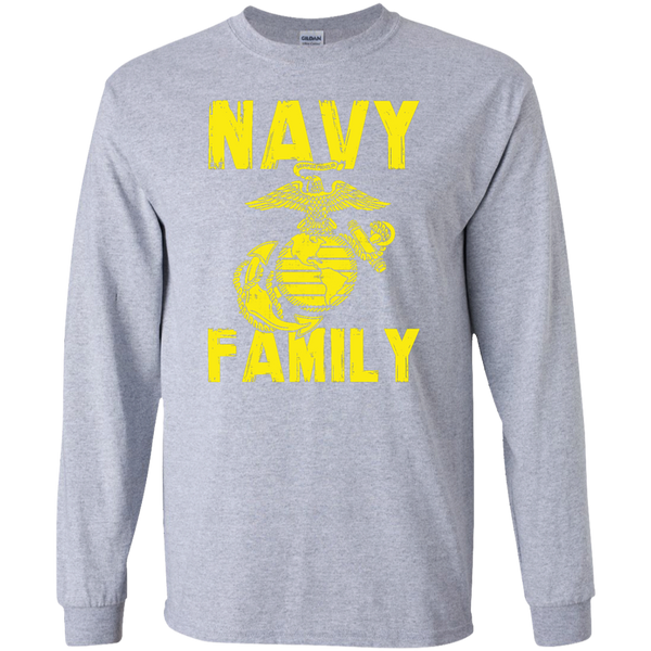 Navy Family Semper Fi 1 LS Ultra Cotton Tshirt