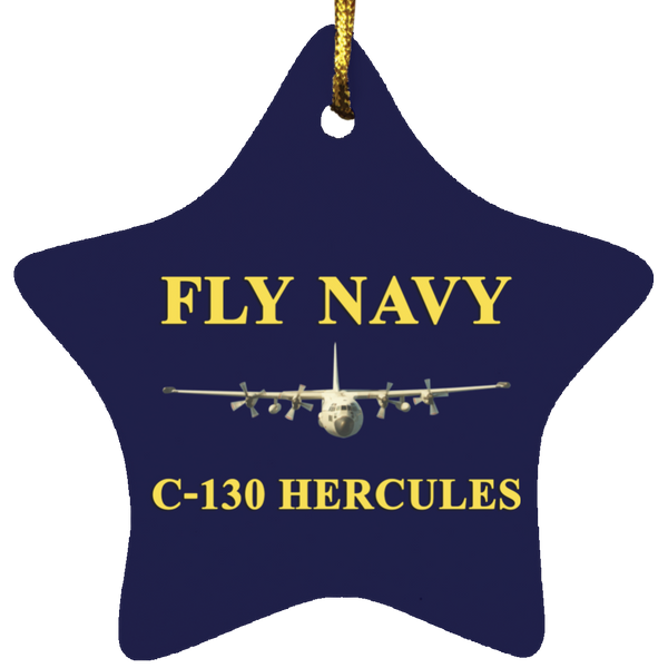 Fly Navy C-130 3 Ornament Ceramic - Star