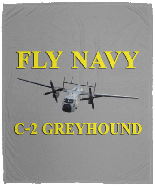 Fly Navy C-2 3 Blanket - Cozy Plush Fleece Blanket - 50x60