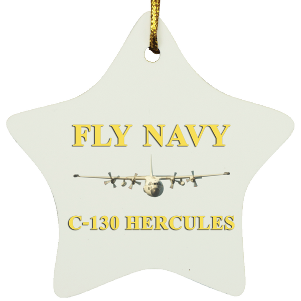 Fly Navy C-130 3 Ornament Ceramic - Star