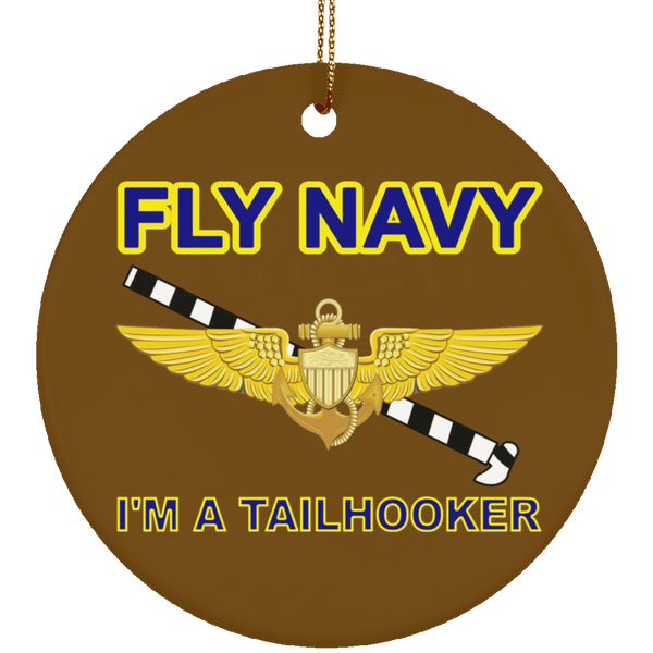 Fly Navy Tailhooker Ornament - Circle