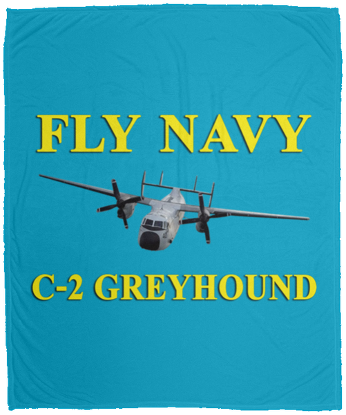 Fly Navy C-2 3 Blanket - Cozy Plush Fleece Blanket - 50x60