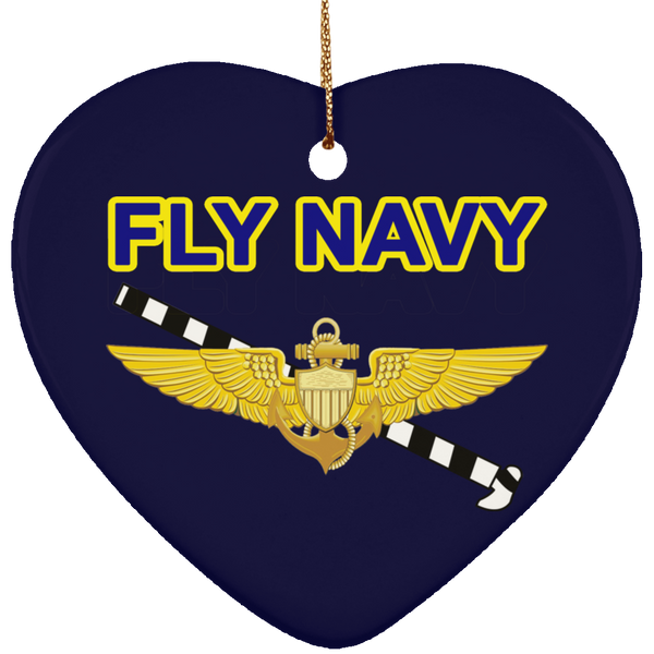 Fly Navy Tailhook 1 Ornament - Heart