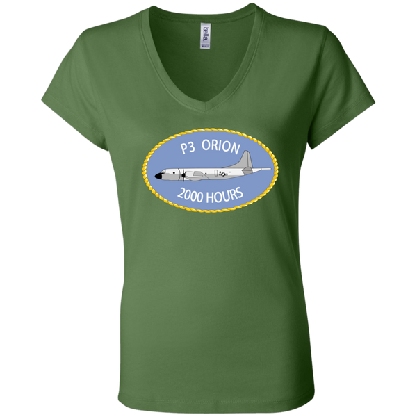 P-3 Orion 9 2000 Ladies Jersey V-Neck T-Shirt