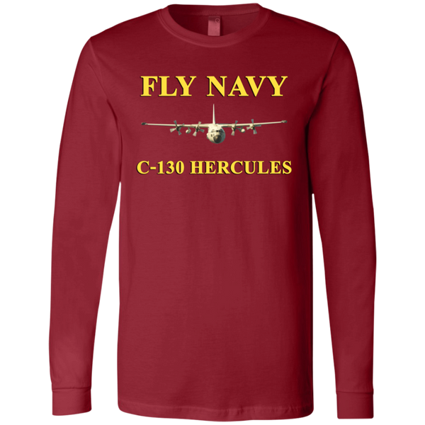 Fly Navy C-130 3 Jersey LS T-Shirt