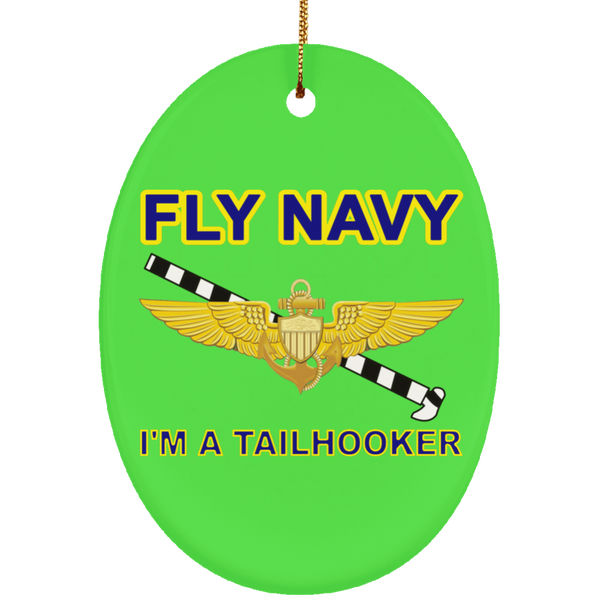 Fly Navy Tailhooker Ornament - Oval