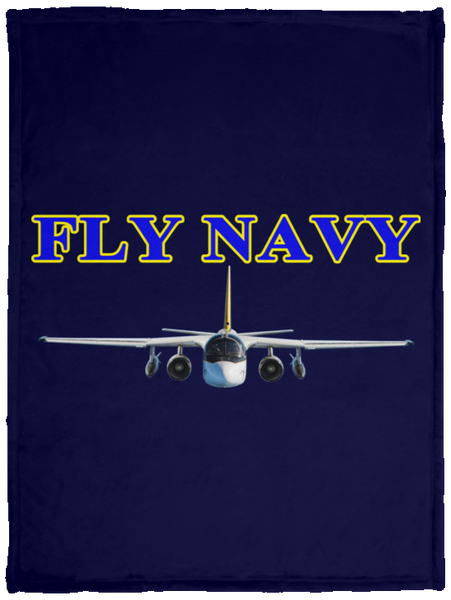 Fly Navy S-3 2 Blanket - Velveteen Micro Fleece Baby