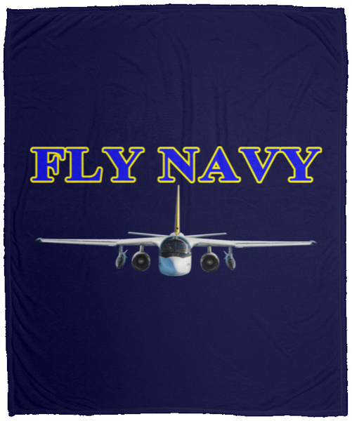 Fly Navy S-3 2 Blanket - Velveteen Micro Fleece Large