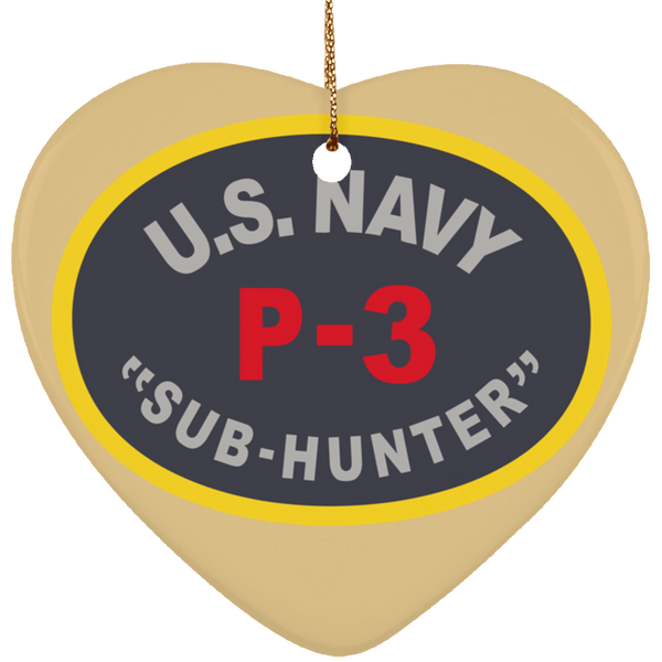 P-3 Sub Hunter Ornament - Heart