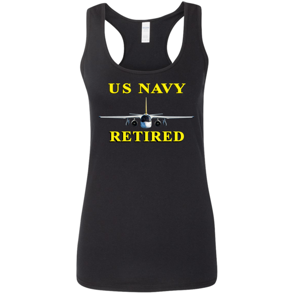 Navy Retired 2 Ladies' Softstyle Racerback Tank