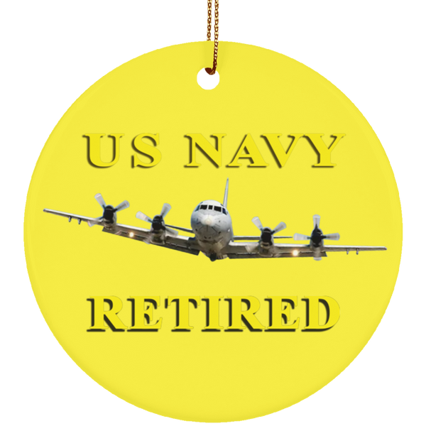 Navy Retired 1 Ornament – Circle