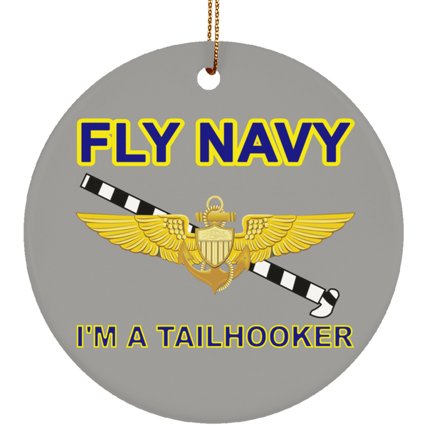 Fly Navy Tailhooker Ornament - Circle