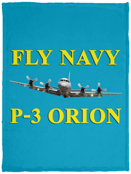 Fly Navy P-3 3 Blanket - Cozy Plush Fleece Blanket - 30x40