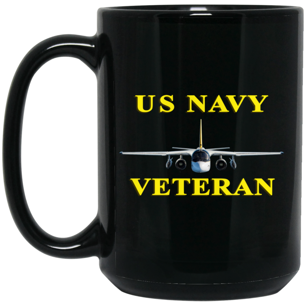 Navy Vet 3 Black Mug - 15oz