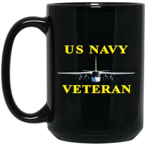 Navy Vet 3 Black Mug - 15oz